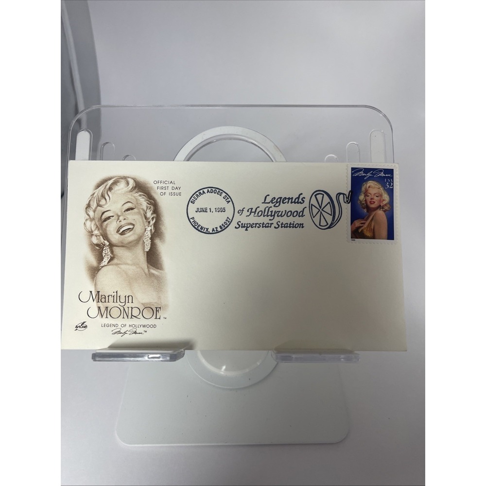 Marilyn Monroe first-day cover with 'ArtCraft' cachet and 1995 postmark.